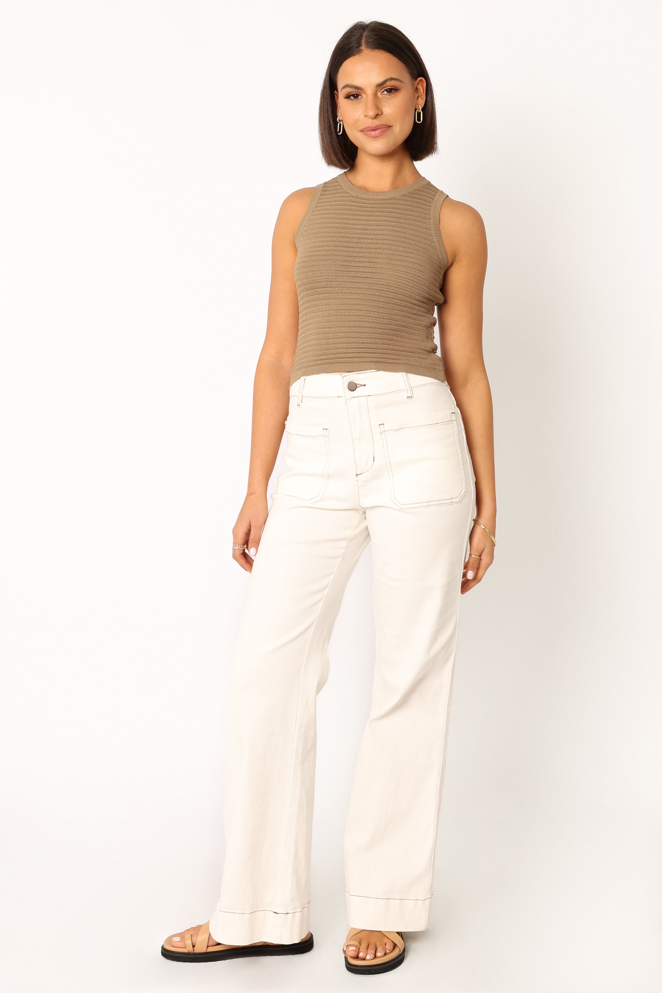 Maisey Knit Tank - Olive